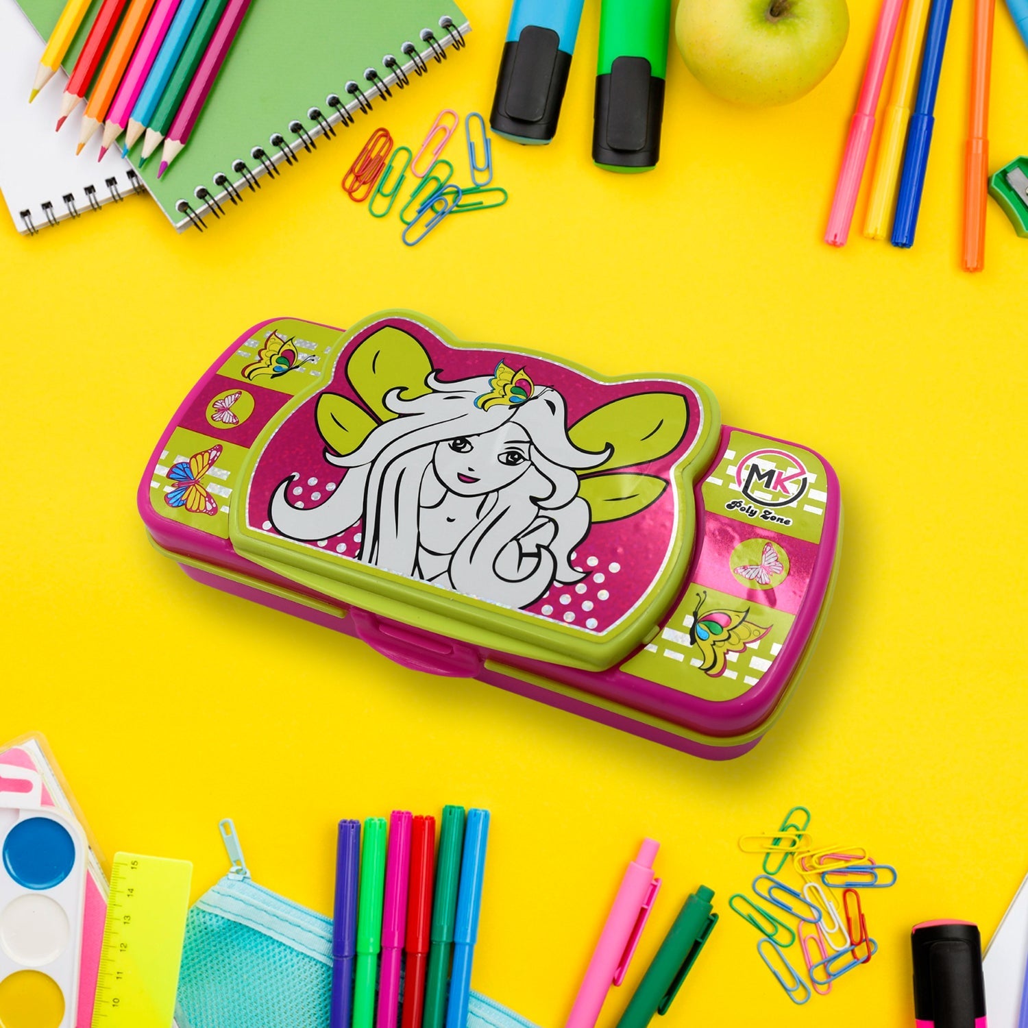7747 Multipurpose Compass Box, Pencil Box with 2 Compartments for School, Cartoon Printed Pencil Case for Kids, Birthday Gift for Girls & Boys 7747 Multipurpose Compass Box, Pencil Box with 2 Compartments for School, Cartoon Printed Pencil Case for Kids, Birthday Gift for Girls & Boys